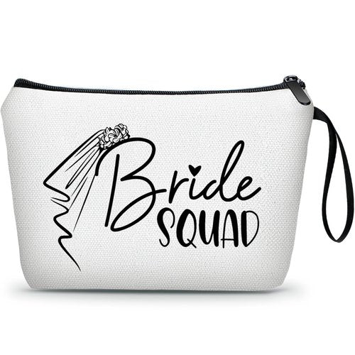 SEAMOON Bachelorette Gifts for Bride, Team Bride, Bride Squad, Maid of Honor Gifts for Her, Friends, Daughter, Sister, Bride Makeup Bag, Bachelorette Gift Bag, Bachelorette Party Accessories