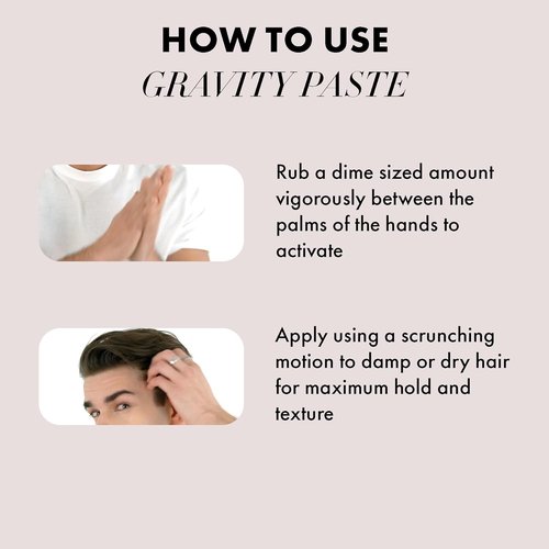 Hanz de Fuko Gravity Paste - Premium Men's Hair Styling Paste for High Hold & Medium Shine - 2 oz Travel Size