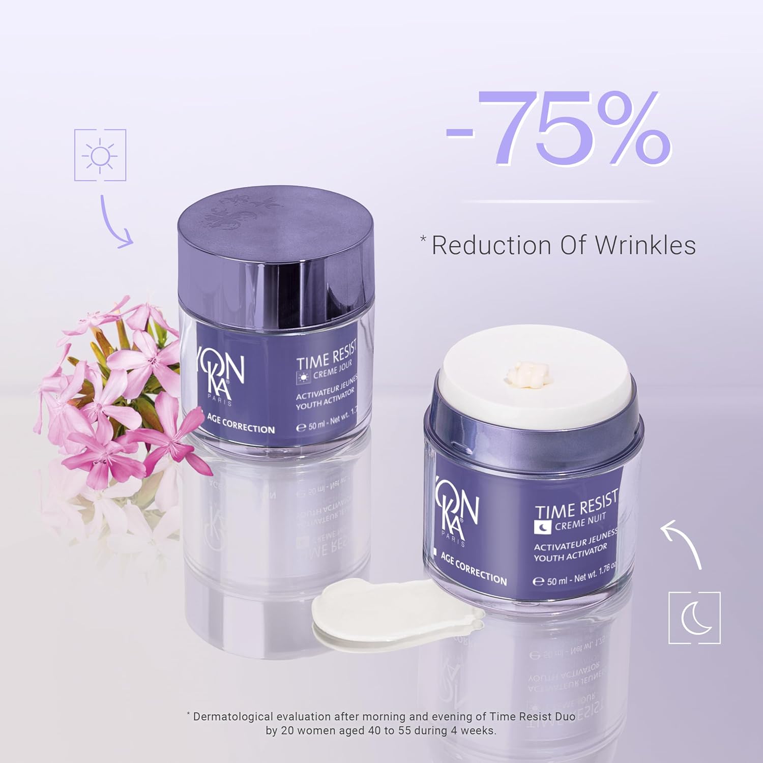 Yonka Time Resist Anti-Aging Cream - Youth Activating Complex for Firming & Wrinkles | 1.76 oz