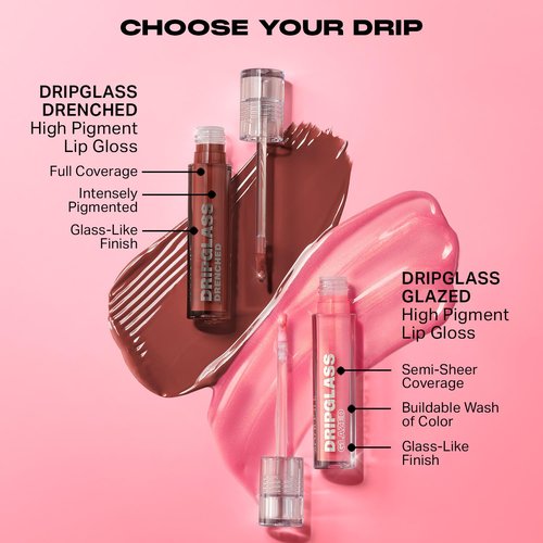 MORPHE Dripglass Lip Gloss - High Shine, Non-Sticky Finish with Squalane & Vitamin E - Beige Beam (0.13 Fl Oz)
