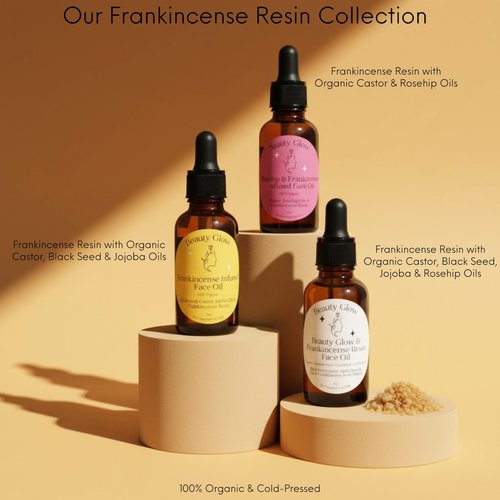 Frankincense Resin Infused Organic Black Seed, Castor & Jojoba Oils for Face Anti-Aging Miracle Facial Moisturizer Cold Pressed Serum Natural Skincare Hydrates Skin Moisturizing Beauty Glow 1 Fl Oz