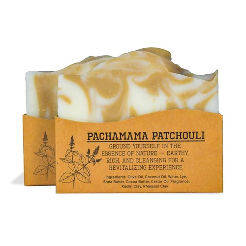 CompassSoap Pachamama Patchouli Bar Soap - Natural & Gentle Lather for Men & Women | 5 oz, Pack of 2