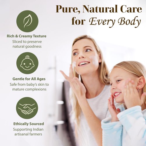 era of nature Organic Unrefined Raw Mango Body Butter Block 32oz - Moisturizing Mango Seed Raw Butter Bar for Skin & Hair, DIY Lip Balm Base, Cream, Soap & Lotion Making Supplies, Personal Skincare