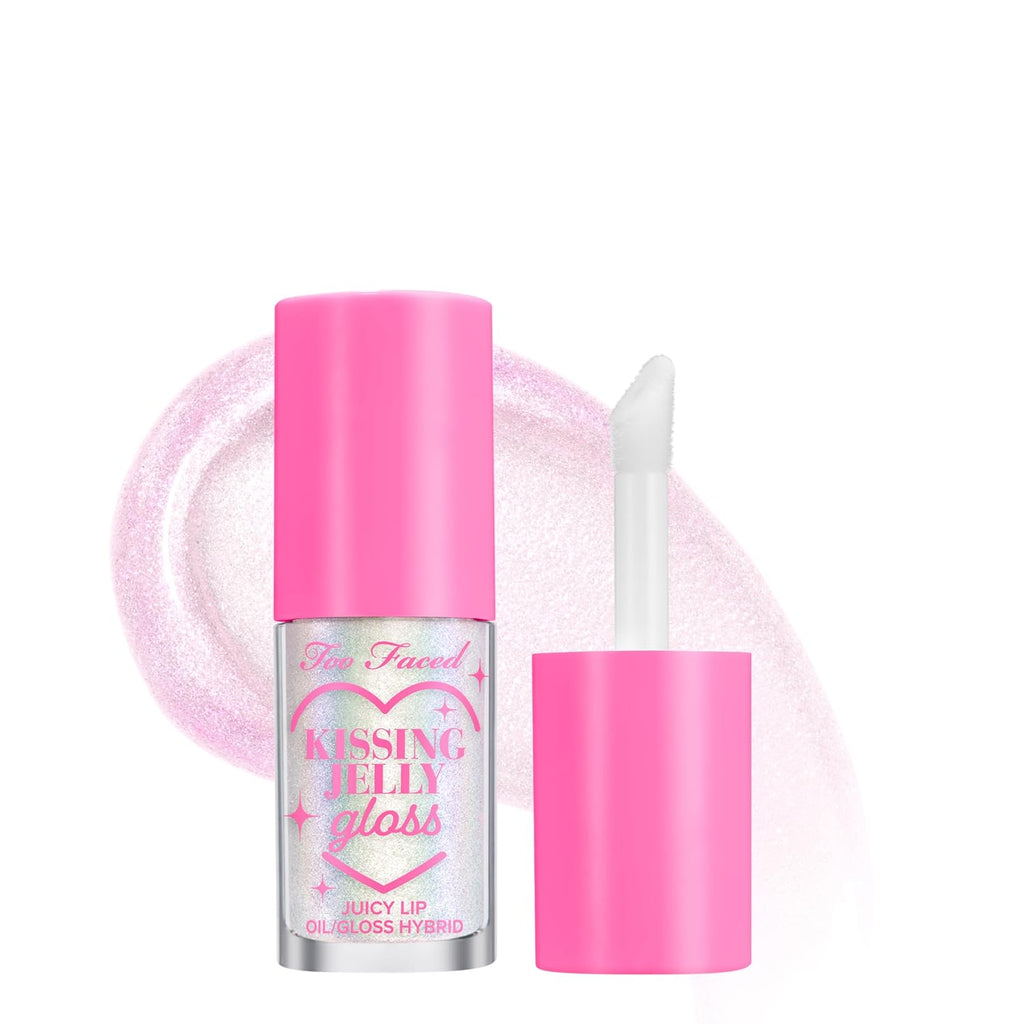 Too Faced Kissing Jelly Lip Oil Gloss - Hydrating Lip Oil & Gloss Hybrid for Moisture & Shine
