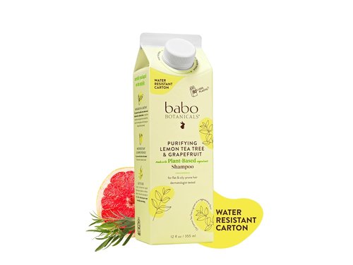 Babo Botanicals Purifying Shampoo & Conditioner Bundle - Lemon Tea Tree & Grapefruit for Oily Hair - Adds Body & Shine
