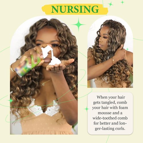 Curly Braiding Hair 18inch Ocean Wave Crochet Hair 7Packs Beach Curl Wet And Wavy Crochet Hair for Black Women,Deep Wave Crochet Hair Extensions 1B…
