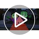 5ft Halloween Pumpkin and Ghosts Inflatable Decoration - Pumpkin Three Ghosts