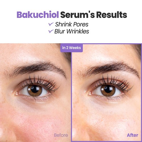Glam Up Bakuchiol Serum - Anti-Aging Retinol Alternative with Hyaluronic Acid | Hydrate & Smooth Skin (1.01 Fl Oz)