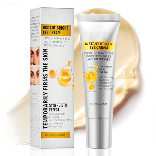 Instant Eye Tightener Cream | Reduces the Appearance of Under-Eye Bags, Puffiness, Dark Circles & Fine Lines | Lightweight, Non-Greasy & No White Cast | Smooth Application & Makeup-Friendly (1 PCS)