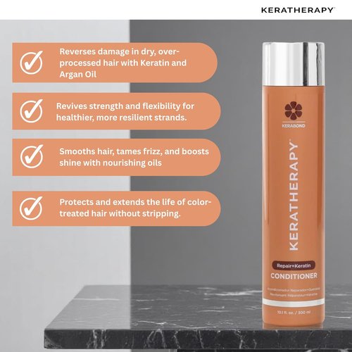 KERATHERAPY Keratin Infusion Repair Conditioner - 10.1 fl. oz. | Revitalize Dry, Damaged Hair with Caviar Extract & Argan Oil
