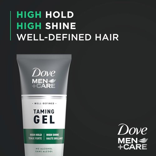 DOVE MEN + CARE Hair Taming Gel - Strong Hold for Thicker, Healthier Hair | 3 Count, 7 oz