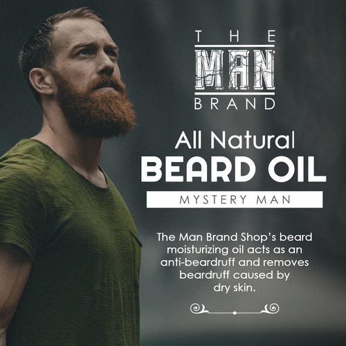 Mystery Man Beard Grooming Oil - Natural Conditioning Formula for Soft, Hydrated Beards (1 Ounce)