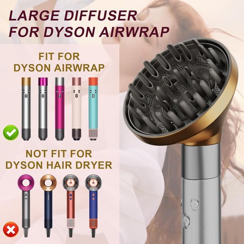 Dyson Upgraded Large Diffuser Attachment - Converts Airwrap Styler to Hair Dryer Nozzle | Compatible with HS01, HS03, HS05
