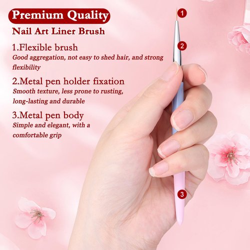 INENK for OPI Nail Polish Remover, 4PCS Nail Clean UP Brushes for Cleaning Polish Mistakes on the Cuticles, Acetone Resistant Nail Brush for Nail Art and Designs