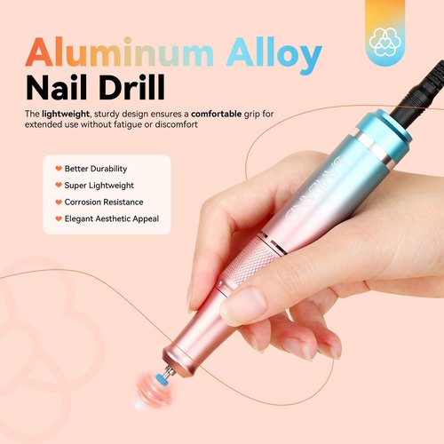 SAVILAND Electric Nail Drill Professional: 40000RPM Upgrad Nail Drill Kit 2026 Beautiful Gradient Sunset Color Scheme Nail D rill Machine Portable Nail File & Buffers Salon Use Manicure Pedicure