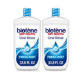 Biotene Oral Rinse Mouthwash for Dry Mouth, Breath Freshener and Dry Mouth Treatment, Fresh Mint - 2x33.8 fl oz