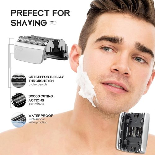 83M Series 8 Replacement Head Compatible with Braun S8 Replacement Head Wet and Dry,Upgrade Foil & Cutter for Braun Series 8 Replacement Head Electric Razor Blades Model 8370cc 8340s 8350s 8467