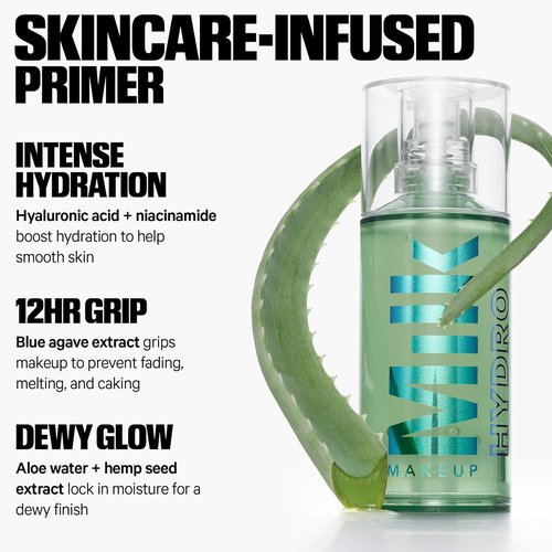 Milk Makeup Hydro Grip Primer - Hydrating Face Primer with Hyaluronic Acid & Niacinamide | 12-Hour Makeup Grip, Silicone-Free, Lightweight Gel