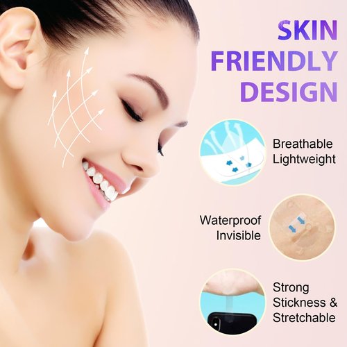 KODASNY 120PCS Face Lift Tape Invisible Face Tape Instant Lifting Neck Lift Tape Invisible for Wrinkles Overnight Sagging Skin Double Chin