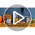 Cute Medium Ghost Halloween Decor Set - Spooky Indoor Table & Tiered Tray Pumpkin Decorations - Double-Sided Halloween Figures