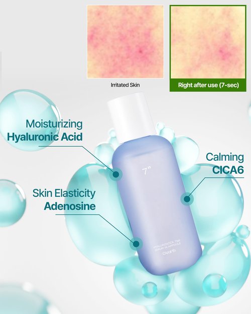 O'EARTH Triple Layer HyaluronCica 7sec Serum In Ampoule - Ultra-Hydrating, Soothing, Non-Sticky Formula for Deep Skin Nourishment and Firmness, 3.6 fl.oz.