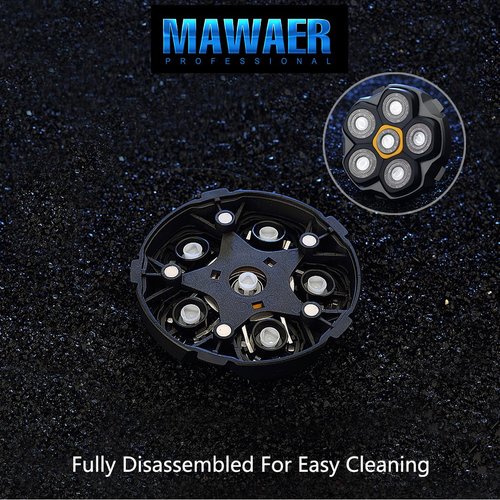 2 pcs Half of the 6 Blade Magnetic Replacement Shaving Head， Head shaver replacement heads