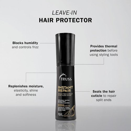 TRUSS Instant Repair Hair Serum - Leave-In Split Ends Sealer & Humidity Blocker - Thermal Protection & Moisture (1.52 fl oz)