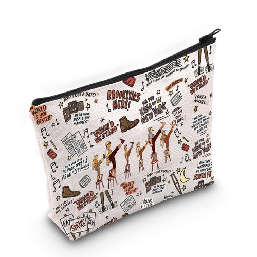 POFULL Musical Theatre Inspired Gift Newsboy Theatre Cosmetic Bag Musical Lover Gift