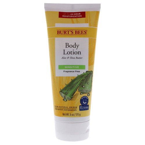 Burt's Bees Aloe & Shea Butter Body Lotion - Gentle Formula for Sensitive Skin | 6 Oz, Pack of 3