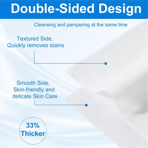 JOWLOT Disposable Face Towels, 240 Count Ultra Soft and Thick Cotton Facial Towels for Sensitive Skin, Dry Wipes Face Tissues Towelettes for Cleansing, Makeup Remover and Skincare