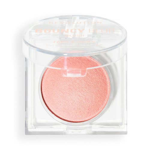 Revolution Beauty London Bouncy Blur Blush - Vegan Powder Makeup for Cheeks, Light Peachy Pink, 0.19 oz