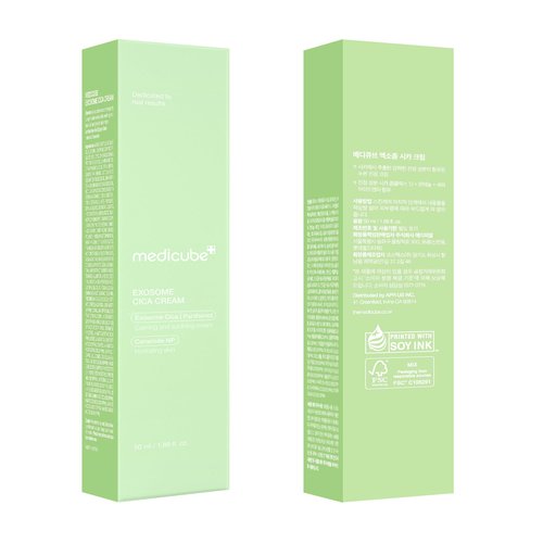 medicube Exosome Cica Tea Tree Cream for Sensitive Skin with Centella Asiatica help reduce redness and breakouts. | Low-irritating, Moisturizing Daily Texture Care | Korean Skincare | 1.7 fl oz