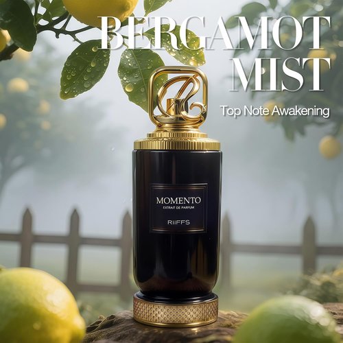 Momento Cologne for Men - Warm Spicy Amber Eau de Parfum | 100ml Long-Lasting Fragrance with Mandarin, Damask Rose, Oud & Amberwood
