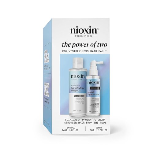 Nioxin Hair Fall Defense Kit - Shampoo & Intensive Leave-In Treatment for Thinning Hair