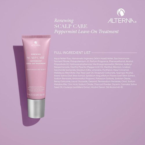 Alterna Haircare Peppermint Leave-On Scalp Treatment - Moisturizing & Invigorating, 2.5 Fl Oz