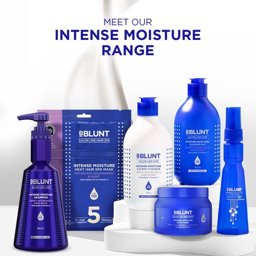 BBLUNT Intense Moisture Shampoo - Hydrating Jojoba & Vitamin E Formula for Dry, Frizzy Hair | 650 ml