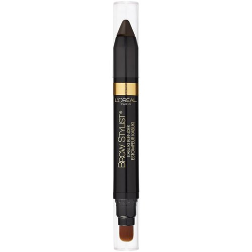 L'Oréal Paris Brow Stylist - Kabuki Blender Brow Crayon for Perfect Brows | Dark Brunette, 0.05 oz.