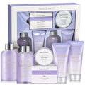 BODY & EARTH Bath and Body Gift Set - 6 Pcs Lavender Bath Kit for Women Spa Set, Perfect Birthday, Mother's Day, Valentine's Day Gift Set for Women Includes Bubble Bath, Shower Gel, Body Lotion