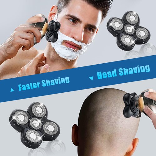 2 Pack Shaver Replacement Blades Compatible with Freedom Head Shaver,Head and Face Electric Razor Head