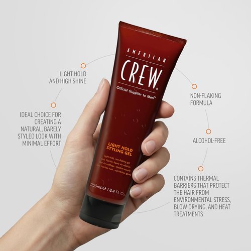 American Crew Hair Gel - Light Hold & Low Shine for Men | 8.4 Fl Oz