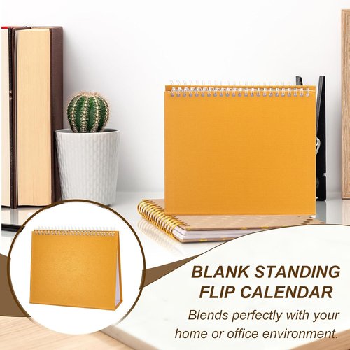 PATIKIL Desk Calendar Base - 4 Pack Flip Calendar Stand | 8.3 x 6.7 Inch Pearl Paper for DIY Home Office Decor
