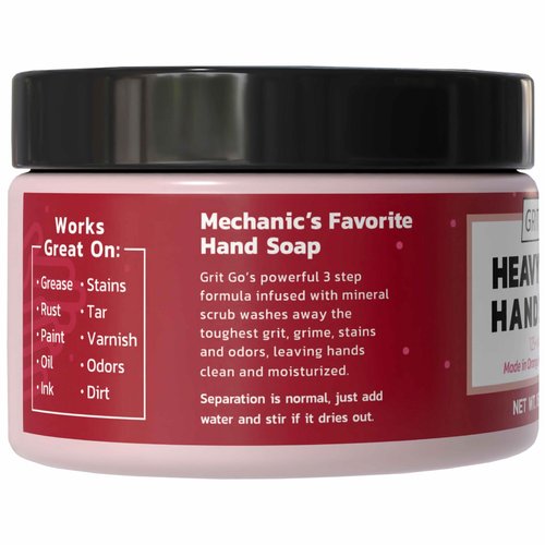 Grit Go Industrial Hand Soap – Heavy-Duty Gritty Hand Cleaner for Mechanics, Construction Workers & More – Removes Grease, Oil, Rust & Paint – Moisturizing & Exfoliating Hand Paste (1 lb)