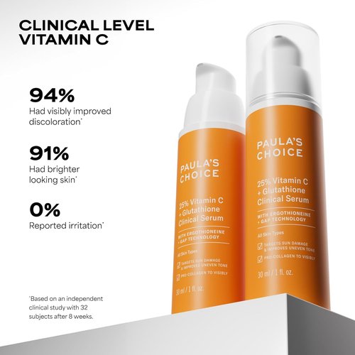 Paula’s Choice 25% Vitamin C Serum - Brightening Face Serum with Antioxidants | Fragrance-Free, 1oz