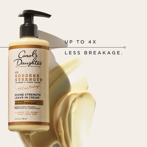Carol's Daughter Goddess Strength Leave-In Conditioner Cream - 10 Fl Oz | Strengthens & Moisturizes Wavy, Curly Hair