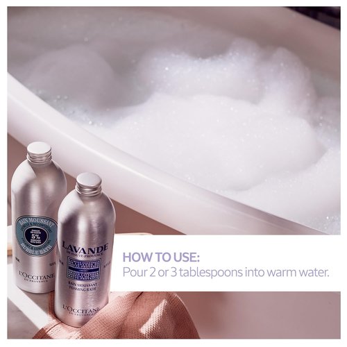 L'OCCITANE Foaming Bath - Relaxing Lavender & Comforting Shea | 16.9 Fl. Oz Cleansing Bubble Bath