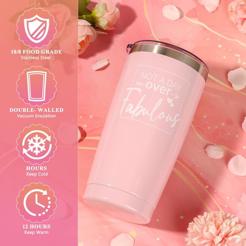 Birthday Gifts for Women Friendship, Pink Relaxing Spa Gifts Basket Set for Women, Self Care Gifts Unique Happy Birthday Gift Idea for Mom Her Best Friends Sister Wife Girlfriend Coworker Teacher