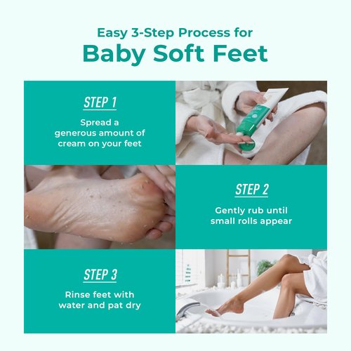 RICHENNA EZ Foot Care Cream - Advanced Exfoliating Urea Foot Cream for Dry Cracked Heels and Feet | 14 Natural Ingredients | Repairs, Hydrates and Smoothens Dry Cracked Feet - 100ml /3.38 fl. oz