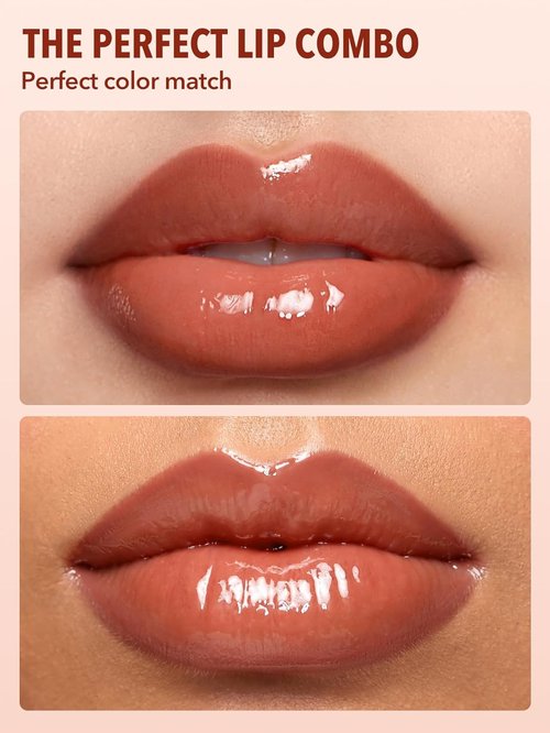 SheGlam 2-In-1 Lip Rules Liner & Gloss Pen - Long Lasting Plumping Lip Combo Makeup Set