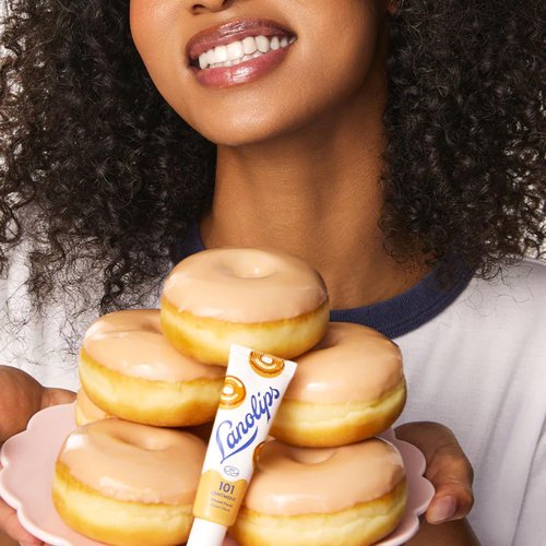 Lanolips 101 Ointment - Lanolin Lip Balm for Smooth, Hydrated & Healthy Lips - Multipurpose Lip Ointment with Lanolin Oil for Dry Lips, Cuticles & More - Glazed Donut (0.52 oz)