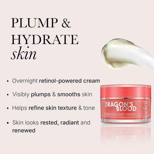 Rodial Dragon's Blood Night Cream - Hydrating Hyaluronic Formula | 1.7 Fl Oz